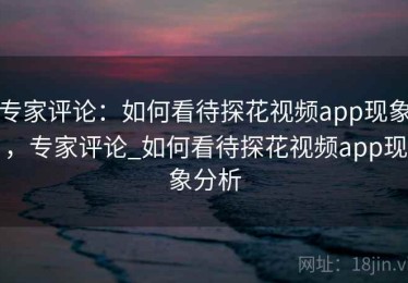 专家评论:如何看待探花视频app现象,专家评论_如何看待探花视频app现象分析 专家评论:如何看待探花视频app现象,专家评论_如何看待探花视频app现象分析