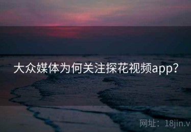 大众媒体为何关注探花视频app? 大众媒体为何关注探花视频app?