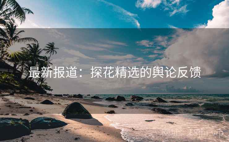 最新报道:探花精选的舆论反馈 最新报道:探花精选的舆论反馈
